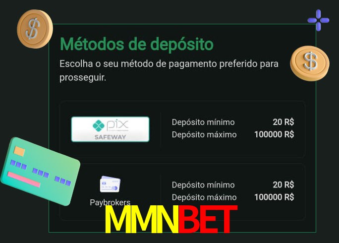 O cassino MMNBET oferece uma grande variedade de métodos de pagamento